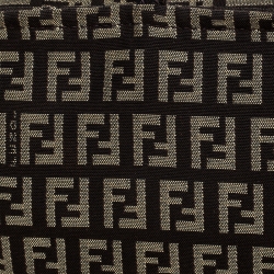 Pre Owned Fendi Brown Zucchino Canvas Small Vintage Satchel