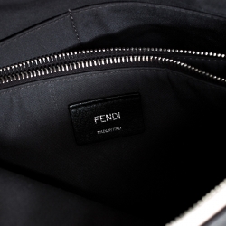 Pre Owned Fendi Grey/Orange Leather By The Way Boston Bag 
