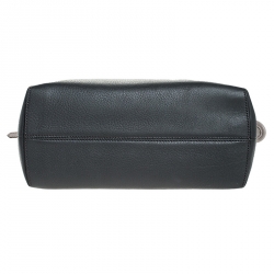 Pre Owned Fendi Grey/Orange Leather By The Way Boston Bag 