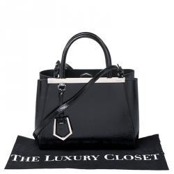 Pre Owned Fendi Black Leather Mini 2Jours Tote