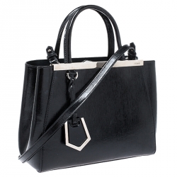 Pre Owned Fendi Black Leather Mini 2Jours Tote