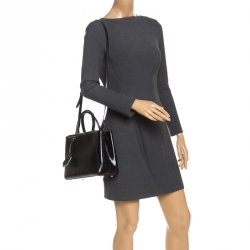 Pre Owned Fendi Black Leather Mini 2Jours Tote