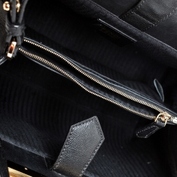 Pre Owned Fendi Black Leather Mini 2jours Tote