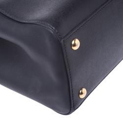 Pre Owned Fendi Black Leather Mini 2Jours Tote