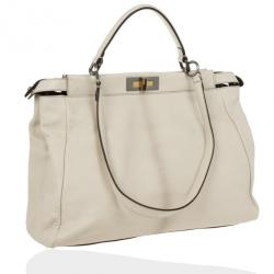 Pre Owned  Fendi Python Lined Peekaboo Large Satchel