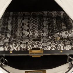 Pre Owned  Fendi Python Lined Peekaboo Large Satchel