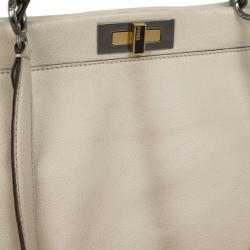 Pre Owned  Fendi Python Lined Peekaboo Large Satchel