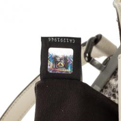 Pre Owned  Fendi Python Lined Peekaboo Large Satchel