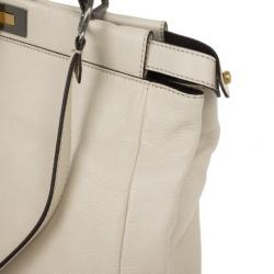 Pre Owned  Fendi Python Lined Peekaboo Large Satchel