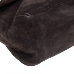 Pre Owned Fendi Metallic Brown Leather Mama Forever Large Flap Shoulder Bag