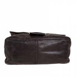 Pre Owned Fendi Metallic Brown Leather Mama Forever Large Flap Shoulder Bag