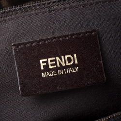 Pre Owned Fendi Tobacco Zucca Canvas Mia Shoulder Bag