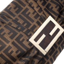 Pre Owned Fendi Tobacco Zucca Canvas Mia Shoulder Bag