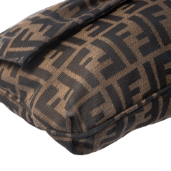 Pre Owned Fendi Tobacco Zucca Canvas Mia Shoulder Bag