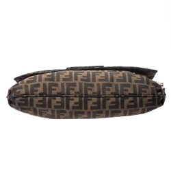Pre Owned Fendi Tobacco Zucca Canvas Mia Shoulder Bag