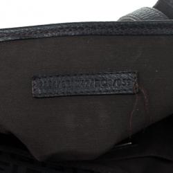 Pre Owned Fendi Black Zucchino Small Satchel