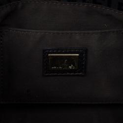 Pre Owned Fendi Black Zucchino Small Satchel