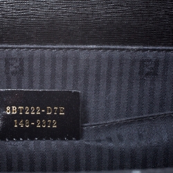 Pre Owned Fendi Black Textured Leather Small Demi Jour Top Handle Bag