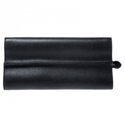 Pre Owned Fendi Black Textured Leather Small Demi Jour Top Handle Bag