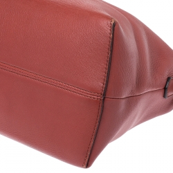 Fendi Rust/Maroon Leather Medium By The Way Boston Bag