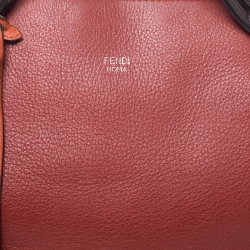 Fendi Rust/Maroon Leather Medium By The Way Boston Bag