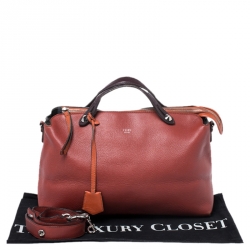Fendi Rust/Maroon Leather Medium By The Way Boston Bag