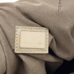 Pre Owned Fendi Gold Holographic Textured Leather Spy Bag