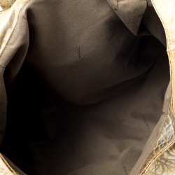 Pre Owned Fendi Gold Holographic Textured Leather Spy Bag