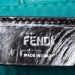 Pre Owned Fendi Turquoise Leather Petit 2Jours Tote