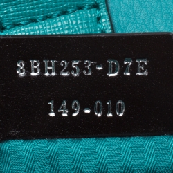 Pre Owned Fendi Turquoise Leather Petit 2Jours Tote