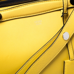 Pre Owned Fendi Yellow Leather Medium By The Way Boston Bag