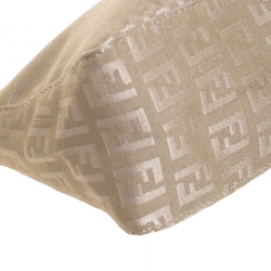 Fendi Beige Zucchino Canvas Small Baguette