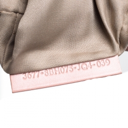 Pre Owned Fendi Light Pink/Beige Zucchino Canvas and Leather Tote