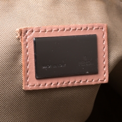 Pre Owned Fendi Light Pink/Beige Zucchino Canvas and Leather Tote