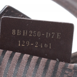 Pre Owned Fendi Dark Brown Leather Medium 2jours Tote