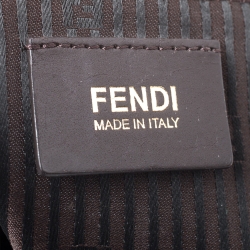 Pre Owned Fendi Dark Brown Leather Medium 2jours Tote