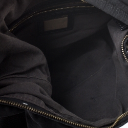 Pre Owned Fendi Black Zucca Canvas Chef Chain Link Hobo