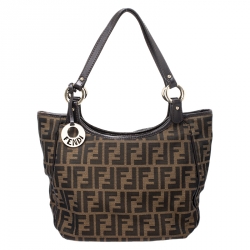 Pre Owned Fendi Tobacco Zucca Canvas Chef Shopper Tote