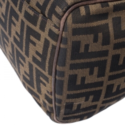 Fendi Tobacco Zucca Canvas Small Boston Bag