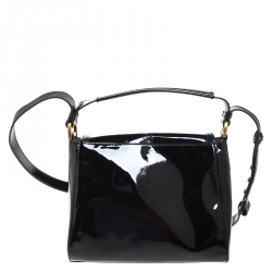 Fendi Maroon Patent Leather Chameleon Messenger Bag