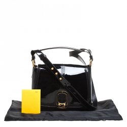 Fendi Maroon Patent Leather Chameleon Messenger Bag