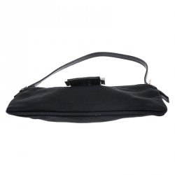 Pre Owned Fendi Black Fabric and Leather Mama Baguette Bag