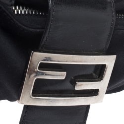 Pre Owned Fendi Black Fabric and Leather Mama Baguette Bag