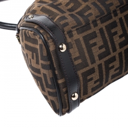 Pre Owned Fendi Tobacco Zucca Canvas and Leather Medium Magic Shoulder Bag