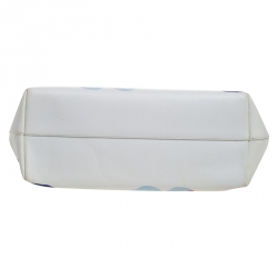 Pre Owned Fendi White Roma Print Coated Canvas Large Roll Tote