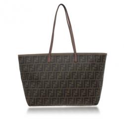 مملوكة مسبقًا Fendi Brown Zucca Roll Tote
