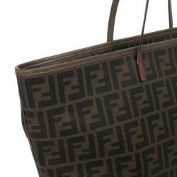 مملوكة مسبقًا Fendi Brown Zucca Roll Tote