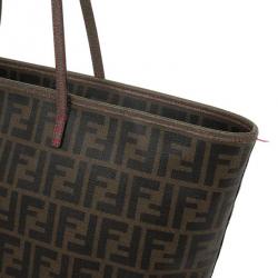 مملوكة مسبقًا Fendi Brown Zucca Roll Tote