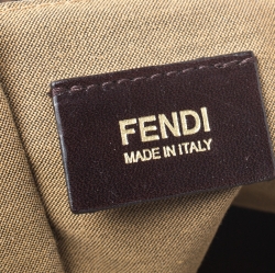 Pre Owned Fendi Tobacco Zucca Canvas and Leather Large Chef Tote