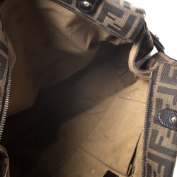 Pre Owned Fendi Tobacco Zucca Canvas and Leather Large Chef Tote